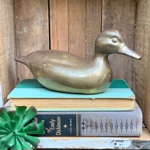 Brass Plated Metal Duck